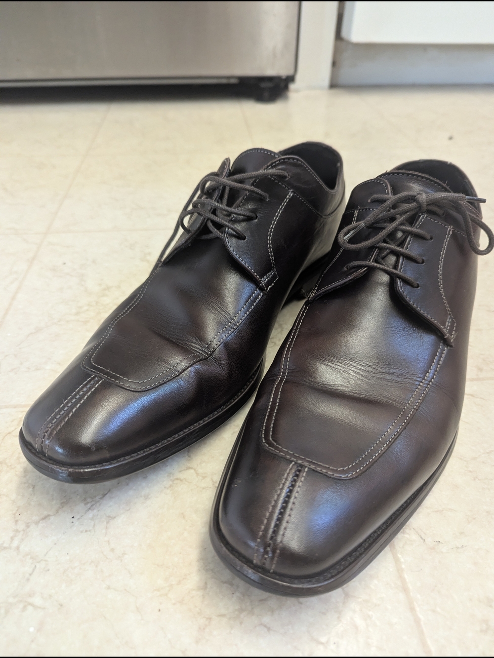 To Boot Men’s Dark Brown Leather Derby Oxfords 10